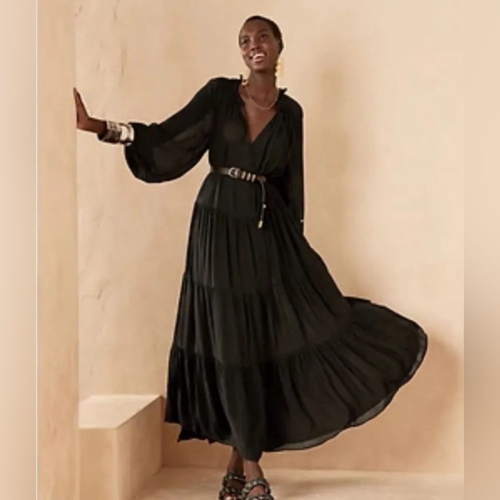 NWT Banana Republic tiered maxi long dress XS